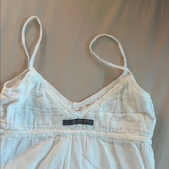 Zara White Maxi Dress with Spaghetti Straps - Picture 7 of 7